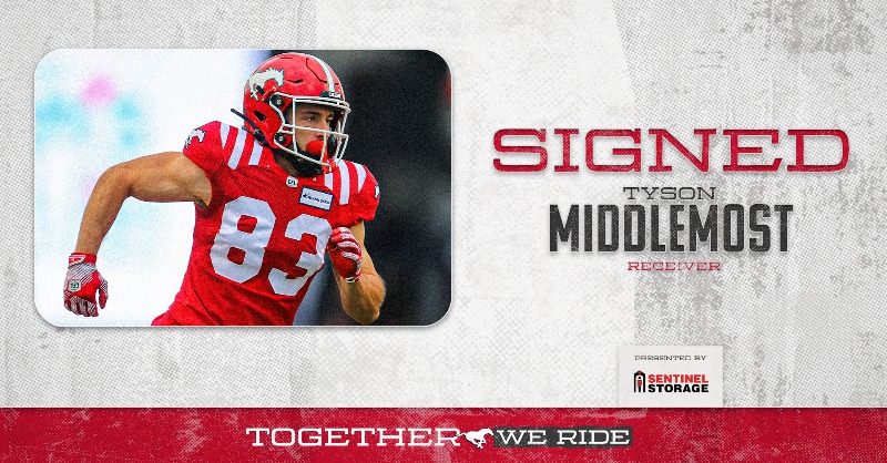 calstampeders's tweet photo. 🇨🇦✍️

We've re-signed receiver Tyson Middlemost!

@sentinelstorage | #TogetherWeRide