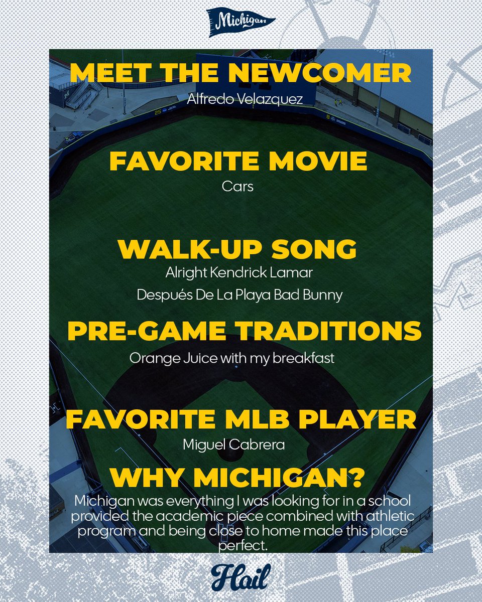 Staying in Michigan! 

Alfredo Velazquez comes from Melvindale and knew Michigan was perfect for him! 

#GoBlue