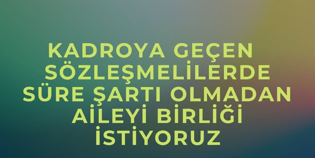 🔈Sözleşmeden kadroya geçen öğretmenler mağdur. 3 Ocak 2023 tarihi Kadro şöleninin❗üstünden 1 yıl geçmesine rağmen kadroya geçen öğretmenlerde eş durumu tayini için süre şartı aranmaya devam ediyor. Binlerce ailenin birleşmesi için bir KHK zor değil, gerçek müjdeyi bekliyoruz.