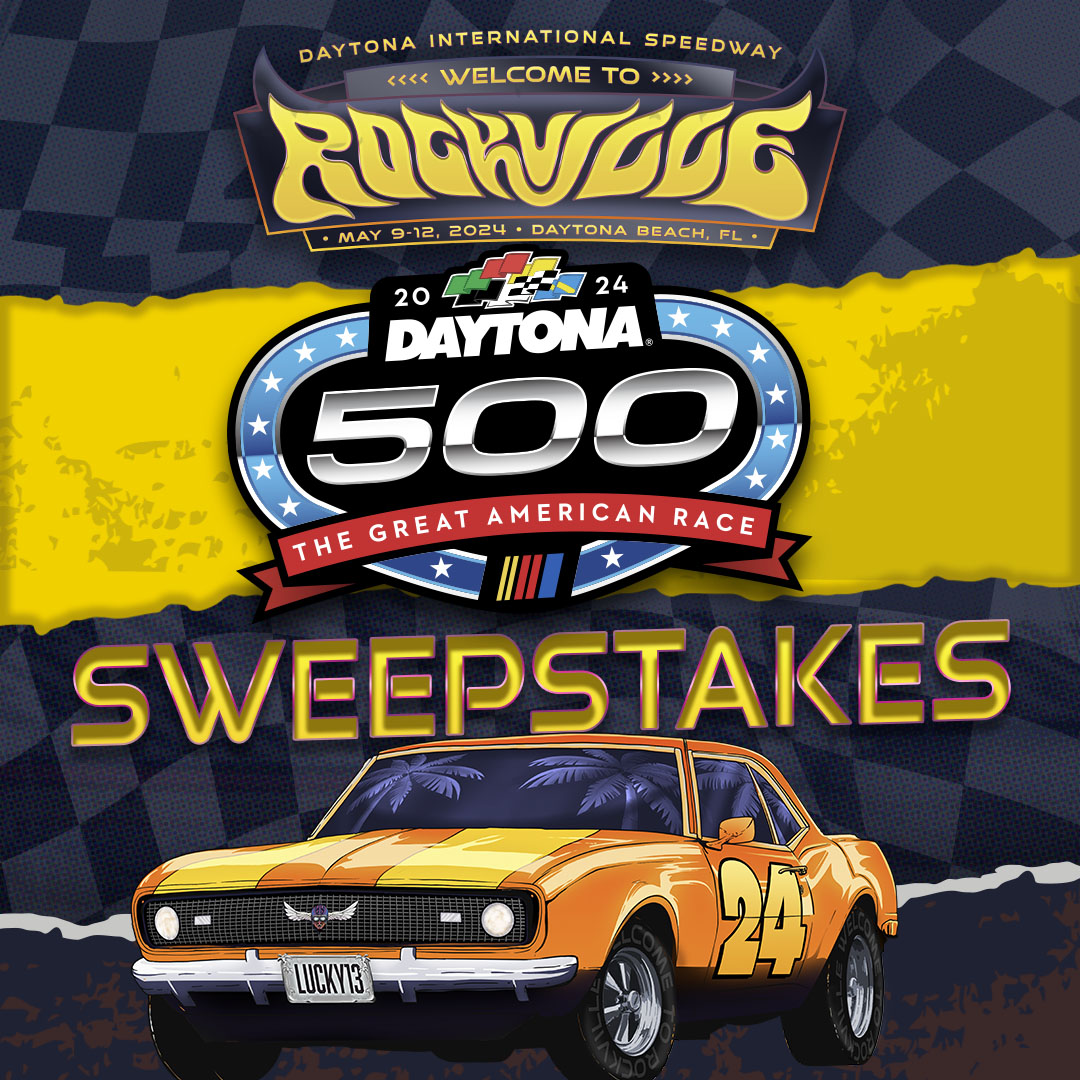 Fasten your seatbelts! <a href="/DannyWimmerPres/">Danny Wimmer Presents</a> and <a href="/NASCAR/">NASCAR</a> have joined forces to give one lucky winner the experience of a lifetime - the chance to experience Welcome to Rockville and the 66th Annual <a href="/DAYTONA/">Daytona International Speedway</a> 500 in Daytona, Florida.

The chosen rockstar will receive (2) 4-Day VIP