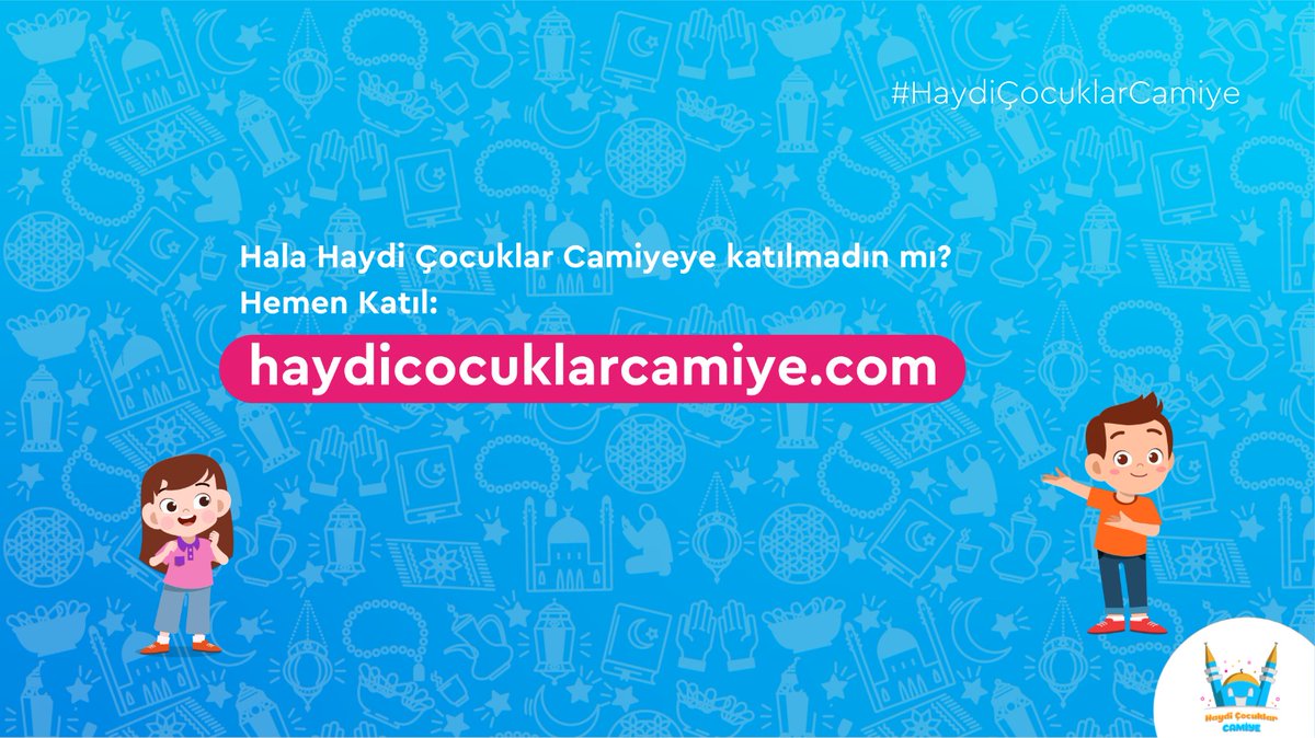 fethiyeakcev's tweet photo. #haydicocuklarcamiye Sayın @Byfatihkoca

Çocuklarımızın manevi gelişimine katkıda bulunmak için sizleri de #HaydiÇocuklarCamiye projesine destek vermeye davet ediyoruz. https://t.co/cdjE5weF8Q