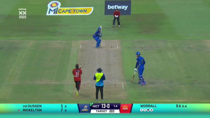 Rickelton rampage 💥 📹 Credits: Twitter/SA20_League