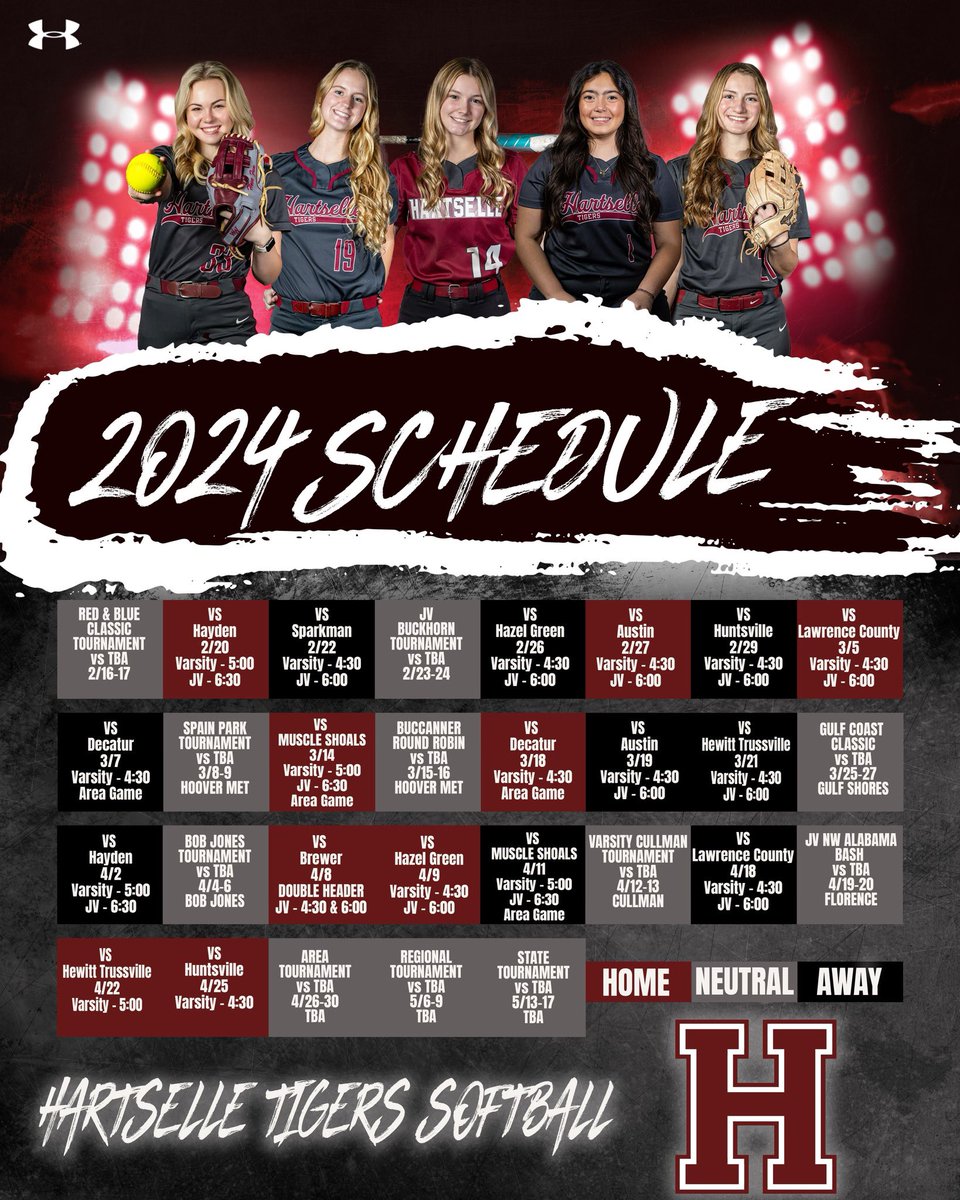 2024 schedule for Varsity and JV!