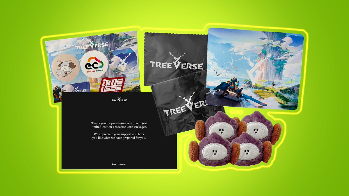 CARE PACKAGE sale live in 15 minutes for <a href="/TheTreeverse/">Treeverse</a>.

SHOP link below.

One person that RTs and comments below gets a free plushie pack from me (tree + baafi). LFG.