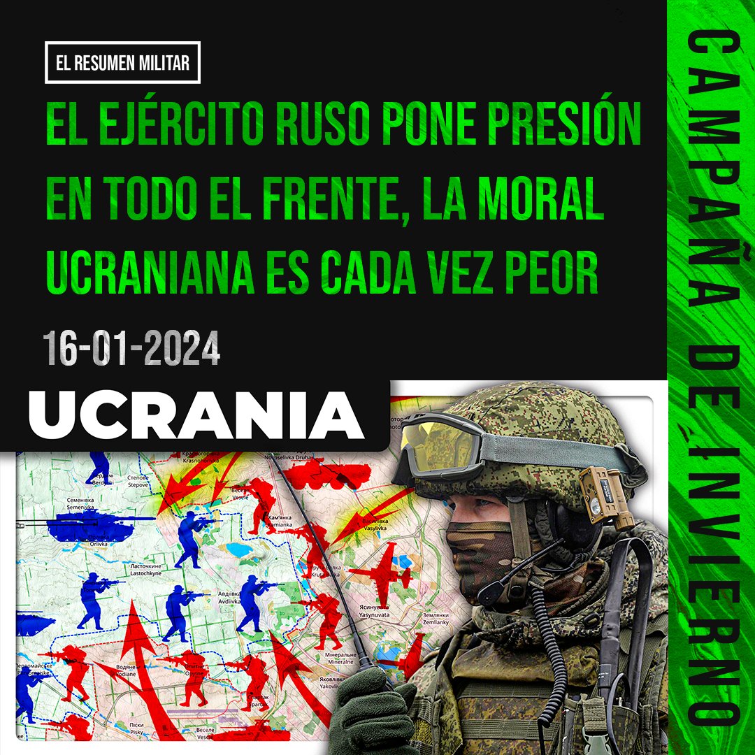 ElResumenM's tweet photo. ❗️El ejército ucraniano pierde decenas de posiciones, la munición escasea en ciertas partes del frente y sus tropas cada vez más se reúsan a pelear hasta la muerte. https://t.co/YOxItllRX4... https://t.co/HmYaekFvlA