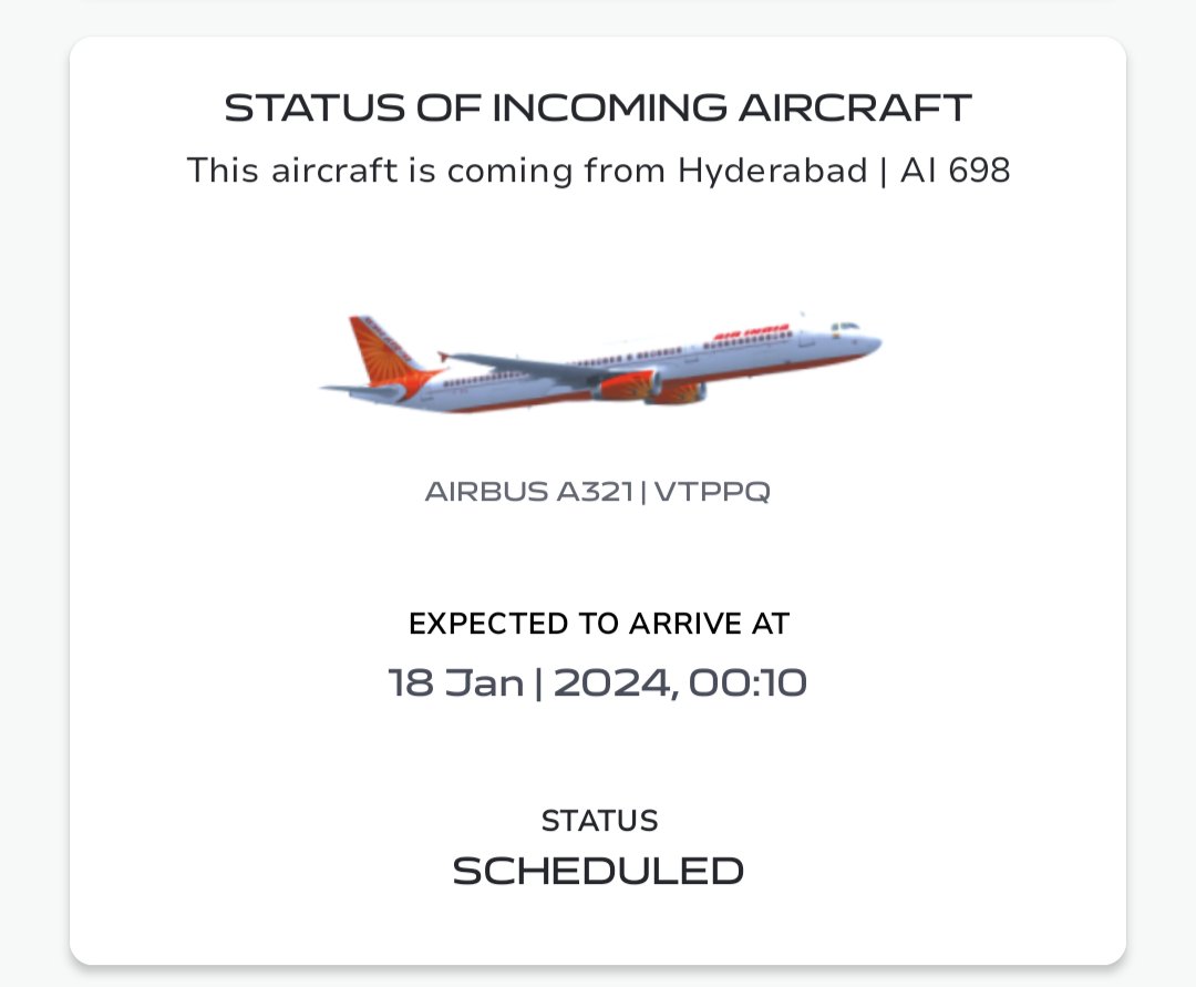 @airindia app just stole AvGeek's heart! Now, it provides the exact aircraft and registration for our flights. No more searching on Flightradar24 for information about the operating aircraft. This is AI-mazing! Kudos to the genius behind this feature – they deserve wings!✈️