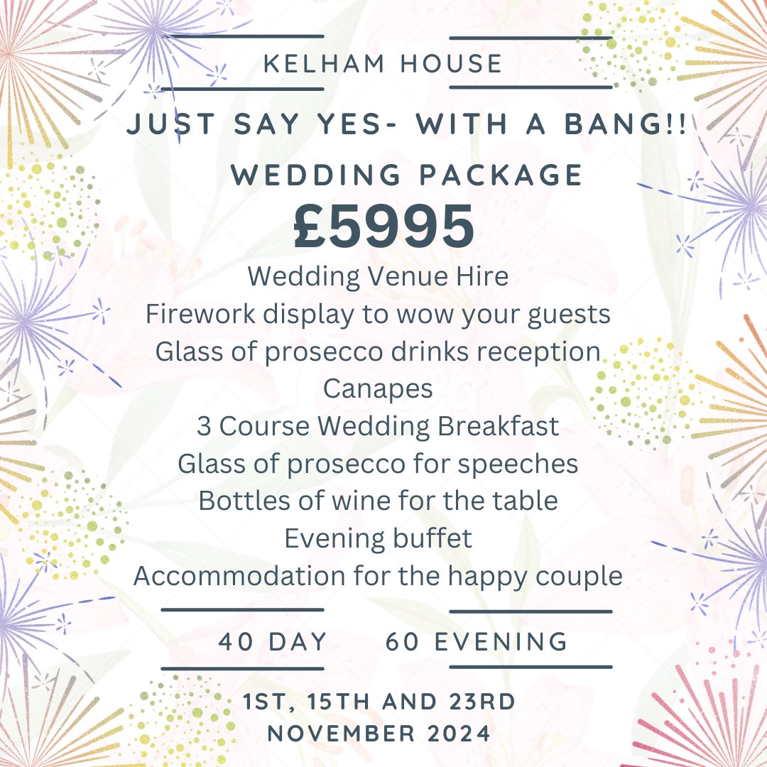 Wedding packages for 2024 <a href="/KelhamHouse/">Kelham House Country Manor</a>