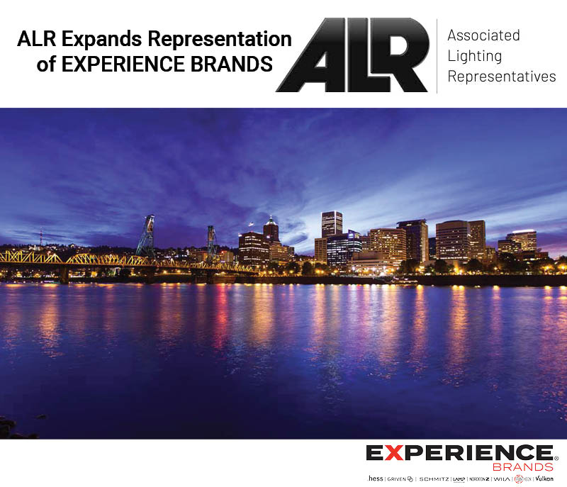 We are delighted to share the exciting news of Associated Lighting Representatives' expanded representation of Experience Brands! 🎉 Beyond their established presence in California, ALR now extends its coverage to include Oregon and select areas of Washington.