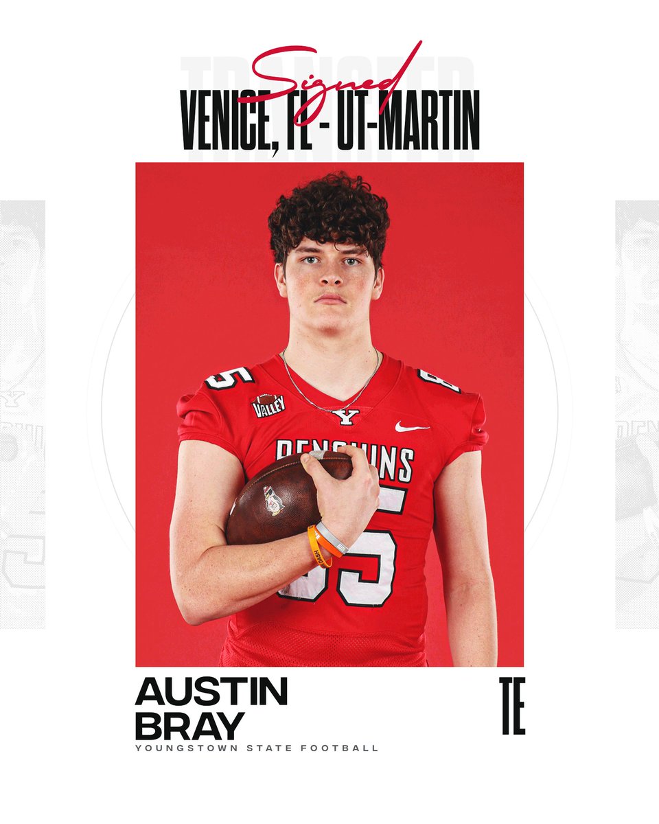 🚨 ROSTER ADDITION 🚨 We're excited to announce that Austin Bray has joined our program! 🐧🏈 Austin Bray Tight End 6-6, 250 Venice, Fla. Previous School: UT-Martin #GoGuins