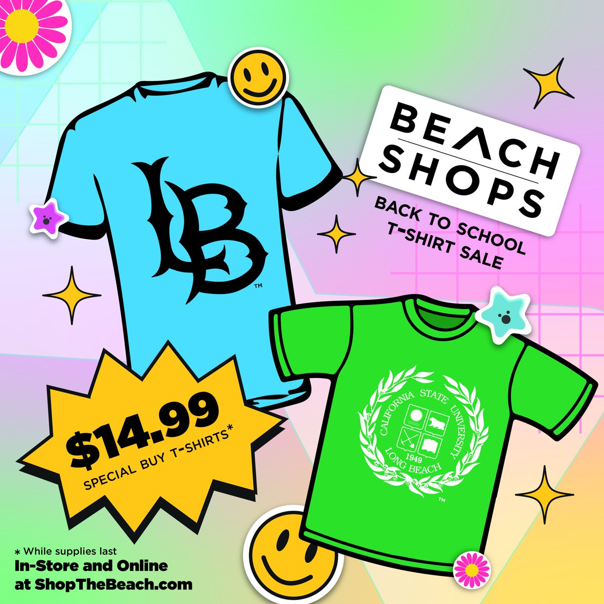 Are you Beach ready for the first week of classes? Grab an exclusive $14.99 tee and hop into Spring 24!
Shop in store now or online at the link in our bio. While supplies last.