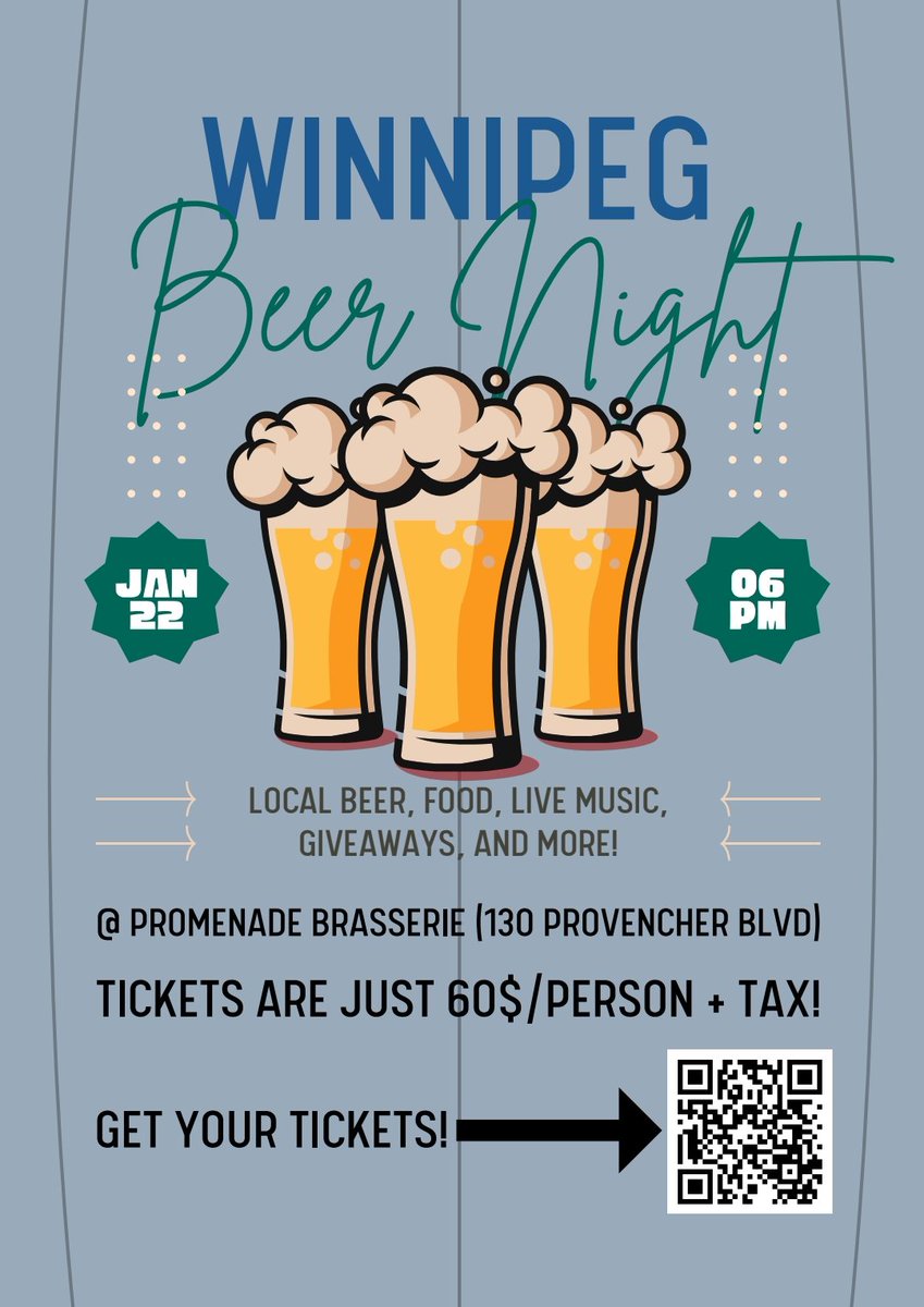 We will be at Promenade Brasserie for this fun event on January 22nd.

The ticket includes beer samples from 8 different breweries, tasty snacks (the menu looks awesome!), and live music.