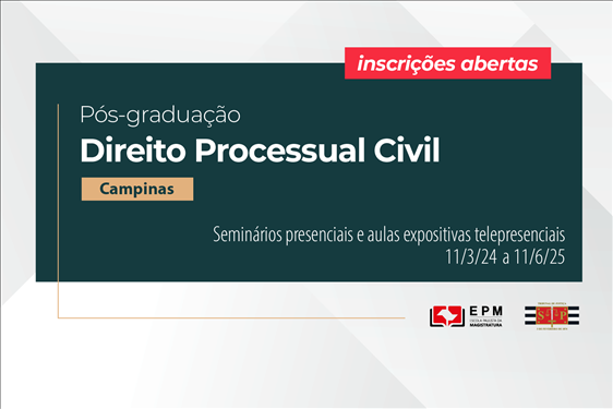 TJSPoficial's tweet photo. EPM realizará novo curso de especialização em Direito Processual Civil em Campinas: https://t.co/XoAmqM12un #EPM #Especialização #ProcessoCivil #TJSPPorPessoas #TJSPParaPessoas #SouParteDessaHistória #RedesSociais #SocialMedia #MídiasSociais https://t.co/Mwvs0Bocu9
