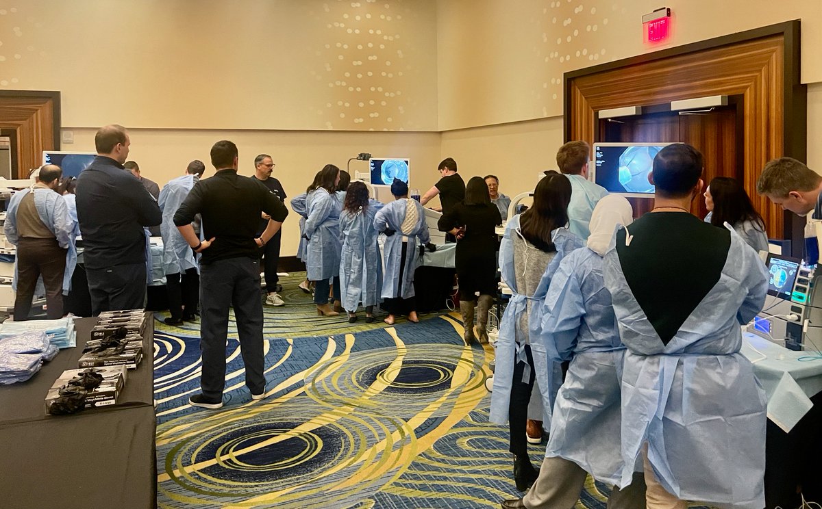 kaimatthes's tweet photo. Over 150 GI fellows participated at the #ACG American College of Gastroenterology 2nd Year Fellows Course in Washington, DC. A wonderful opportunity for the GI fellows to learn #advancedendoscopy techniques in a simulated environment using #ENDOSIM simulation models. https://t.co/kEI6pSe5CQ