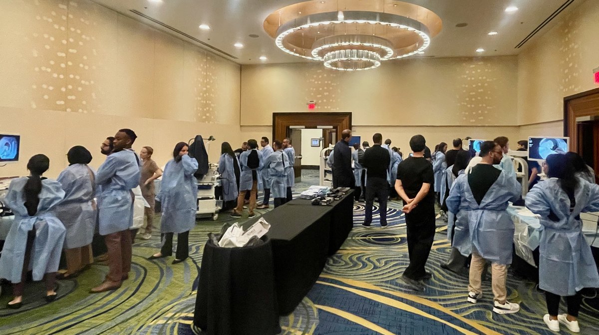 kaimatthes's tweet photo. Over 150 GI fellows participated at the #ACG American College of Gastroenterology 2nd Year Fellows Course in Washington, DC. A wonderful opportunity for the GI fellows to learn #advancedendoscopy techniques in a simulated environment using #ENDOSIM simulation models. https://t.co/kEI6pSe5CQ