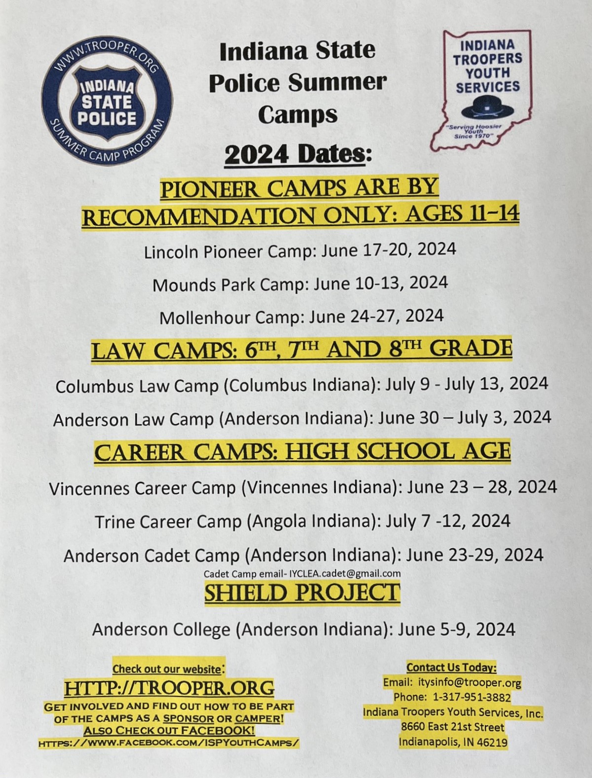 Summer Camps Indianapolis 2024 Schedule Sonya Elianore