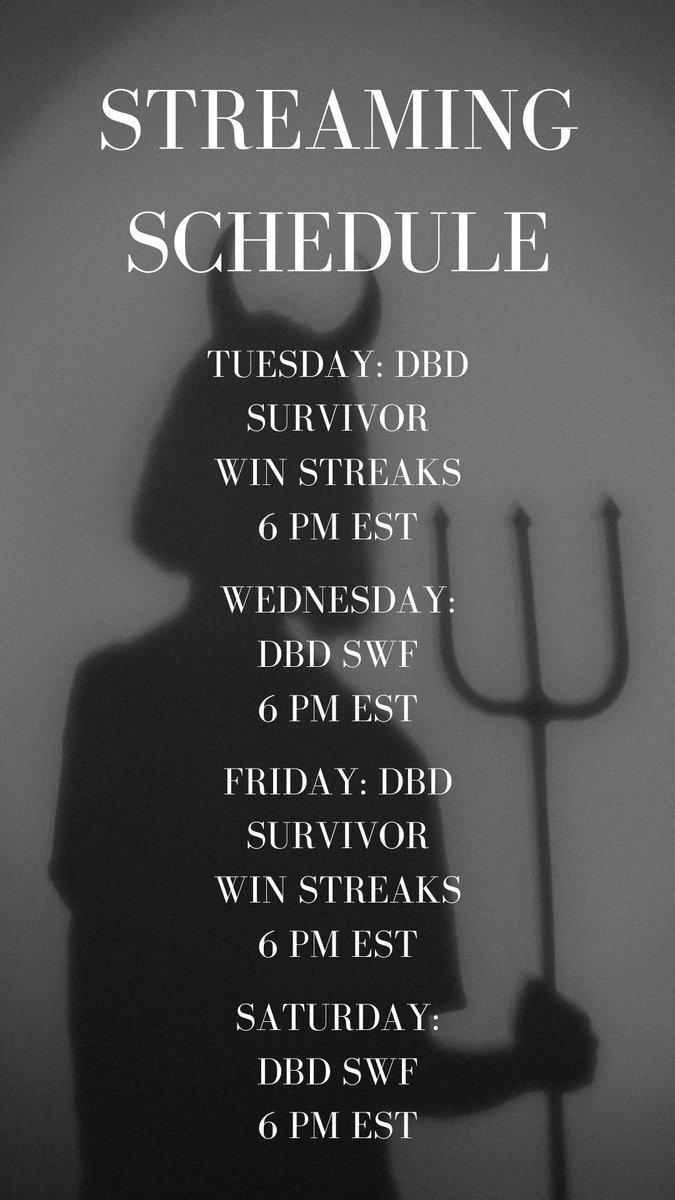 CullTheFeeble's tweet photo. Happy Tuesday everyone! Here's the streaming schedule for the upcoming week! Bring on the chaos! https://t.co/PKM1xc3vLf