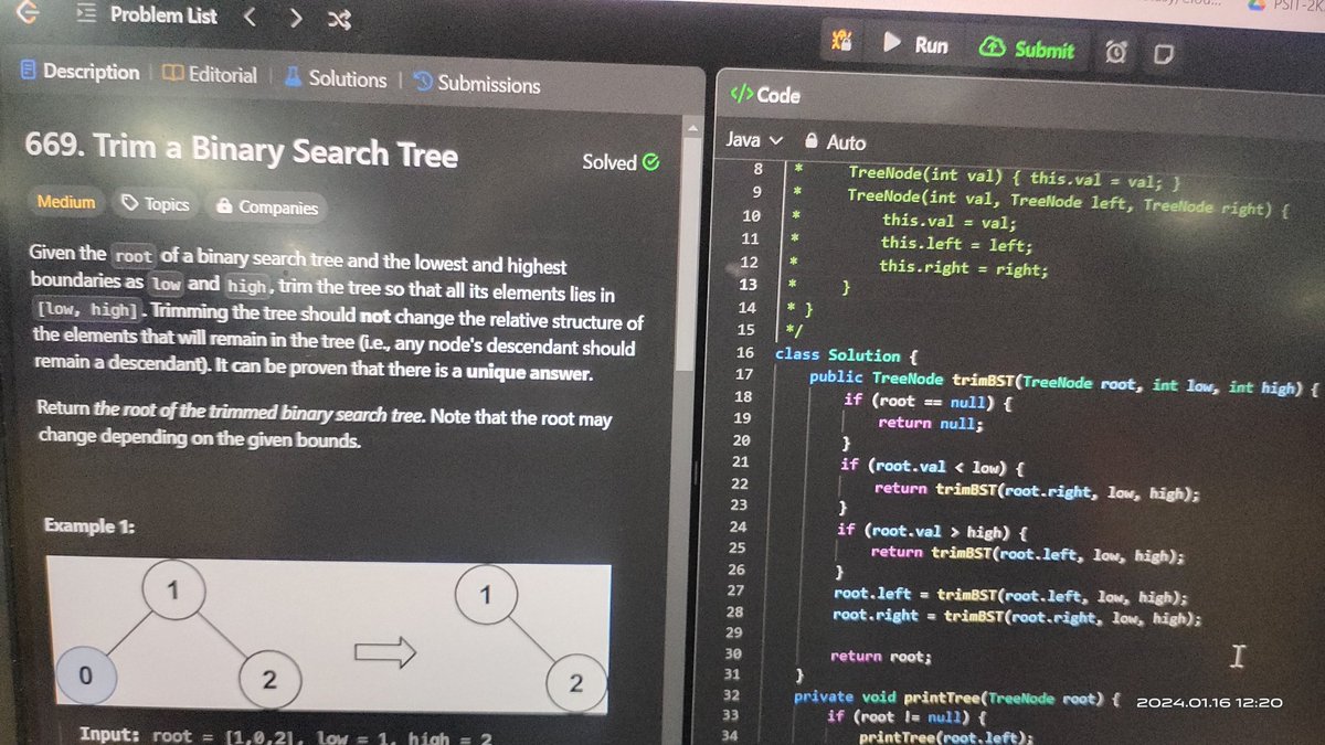 String and binary tree kept me occupied throughout the day but solved it atleast ✨
And here I am on #day16
@gdsc_psit 🚀
#30dayswithgdsc
#6Companies30Days
#CareerResolution 
#ReviseWithArsh