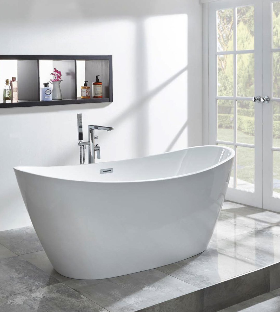 What's better on a cold January night than a long soak in the bath? 🛁

The Michelle acrylic freestanding bath from Phoenix has a capacity of 270 litres and includes a chrome overflow and Klik waste 

#Bathroom #BathroomDesign #BathroomInspiration #FreestandingBath #Bath