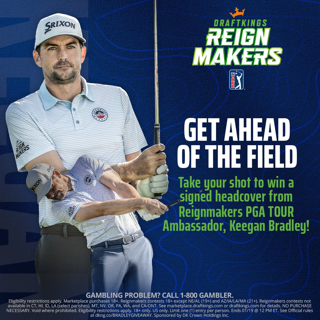 𝗕𝗜𝗚 𝗡𝗘𝗪𝗦!👑 I’m teaming up with @DKReignmakers for the 2024 season! To celebrate, we’re giving away 2 headcovers signed by ME! To enter: 1) Like this post 2) Follow @DKReignmakers + @Keegan_Bradley T&Cs: dkng.co/BRADLEYGIVEAWAY (Ends 1/19 @ 12pm EST) #DKPartner