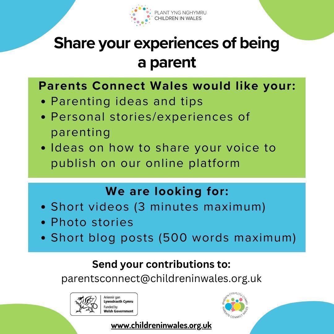 ChildreninWales's tweet photo. Are you a parent living in Wales? 👨‍👩‍👧 👪 

Do you want to share your experiences of being a parent? 📢 

Then send in your contributions by 14th February 2024 to 'Parents Connect Wales' for our online platform! 👇 

#parents #ParentsWales #parenting #family https://t.co/eF4SF2bRdd
