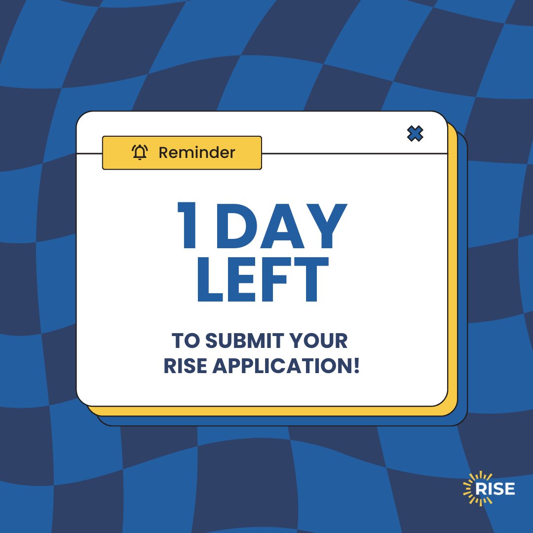 Applications to @risefortheworld are due TOMORROW! 15-17 year-olds, submit your project at risefortheworld.org/amideast & make sure you're considered to join the world's most talented youth working to change the world.