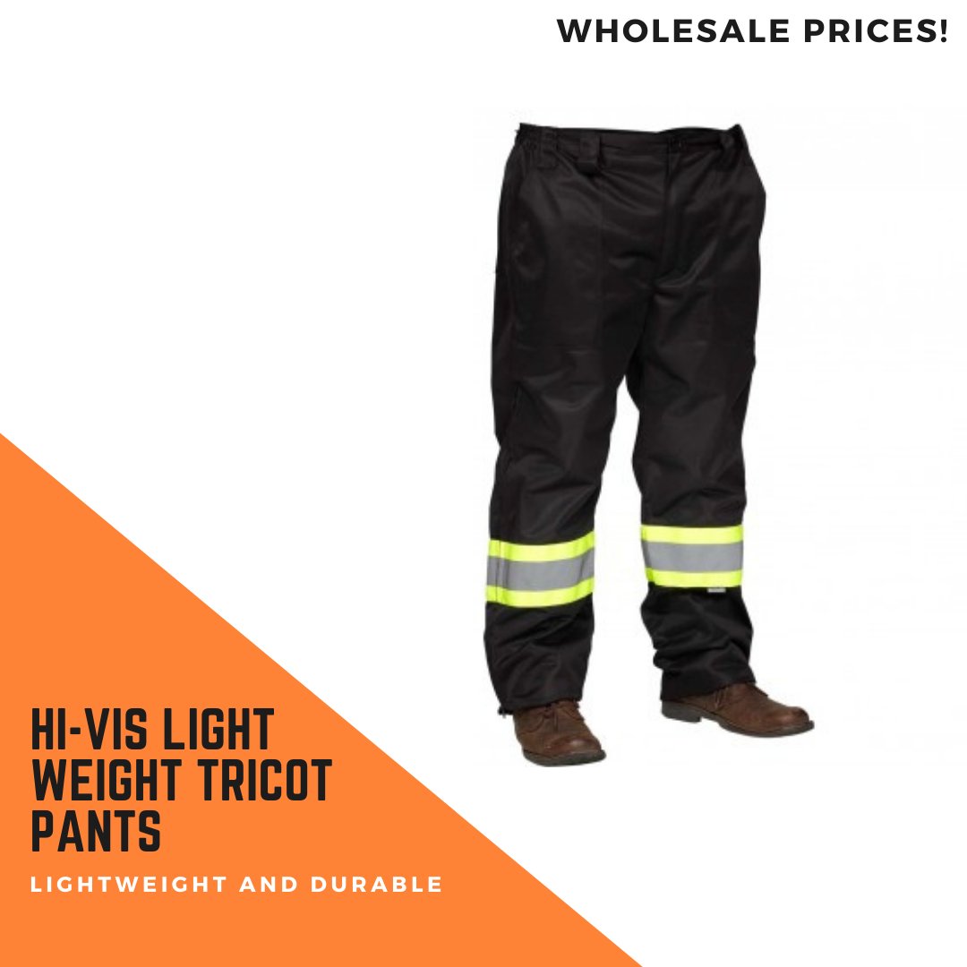 safety_apparel's tweet photo. Reflective trousers like our Hi-Vis Light Weight Tricot Pants help increase the margin of safety and ensure that your worker's presence is alerted and seen by others on-site.

Shop now at https://t.co/mFMtP33kys

#safetyapparel #safetypants #safetywear https://t.co/LaVGhQuCFI