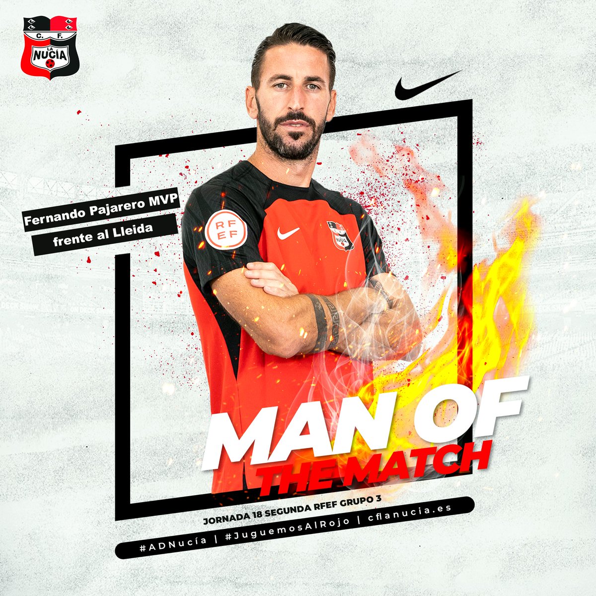 🔴🅒🅕🅛🅝🔴 

𝗠𝗩𝗣 | <a href="/fernanpajarero/">fernandoPajarero</a> elegido por los aficionados MVP 🆚 @SalvarLleidaEsp. 🌟 

El central fue clave en mantener la portería a cero en el Camp d’Esports. 🔐 

#JuguemosAlRojo ♥️

#ADNucía 🧬 
#LaNucíaCiudadDelDeporte