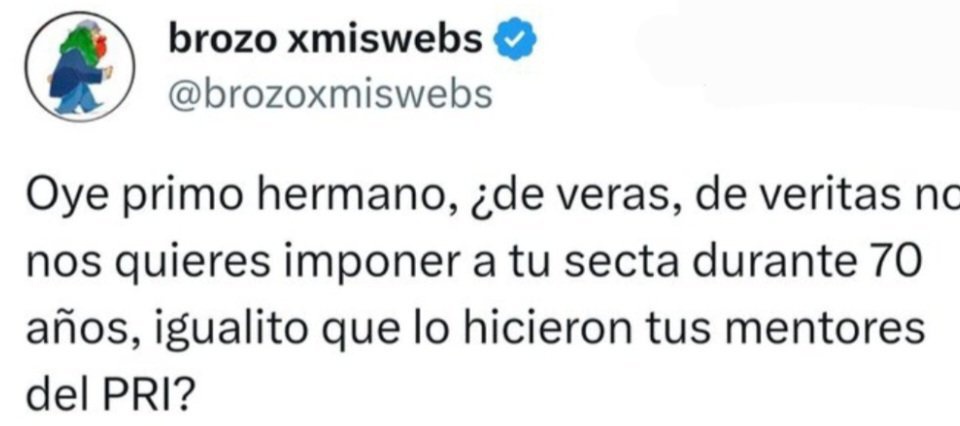 FreddyOliviery's tweet photo. O sea que para que Morena no siga por 70 años. ¿Debemos de votar por los que estuvieron 70 años?

PAYAS0 lDl0TA. 🤦🏻‍♂️ https://t.co/BDFK2DjGZF