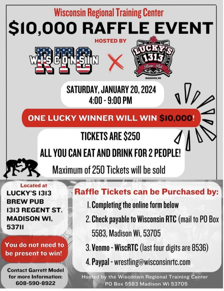 Luke Mechler (@lukemechler) on Twitter photo Consider supporting the great efforts of WI RTC! Their commitment to Wisconsin wrestling is second to none. I am lucky to have their support! Please consider donating so we can continue to compete for championships! DONATE here: wisconsinrtc.com/raffle 👏 <a href="/WiscRTC/">Wisconsin RTC</a> Consider supporting the great efforts of WI RTC! Their commitment to Wisconsin wrestling is second to none. I am lucky to have their support! Please consider donating so we can continue to compete for championships! DONATE here: wisconsinrtc.com/raffle 👏 <a href="/WiscRTC/">Wisconsin RTC</a>