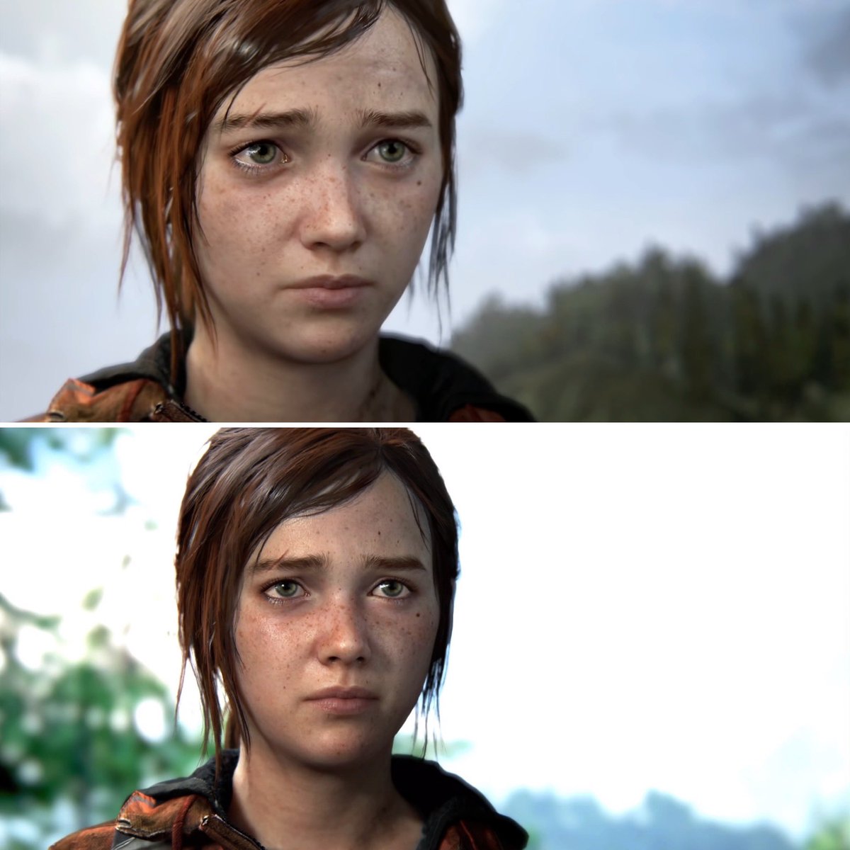 DomTheBomb's tweet photo. Ellie 

The Last of Us Part 2 PS4 vs The Last of Us Part 2 Remastered PS5 https://t.co/5Pxbt67pR4