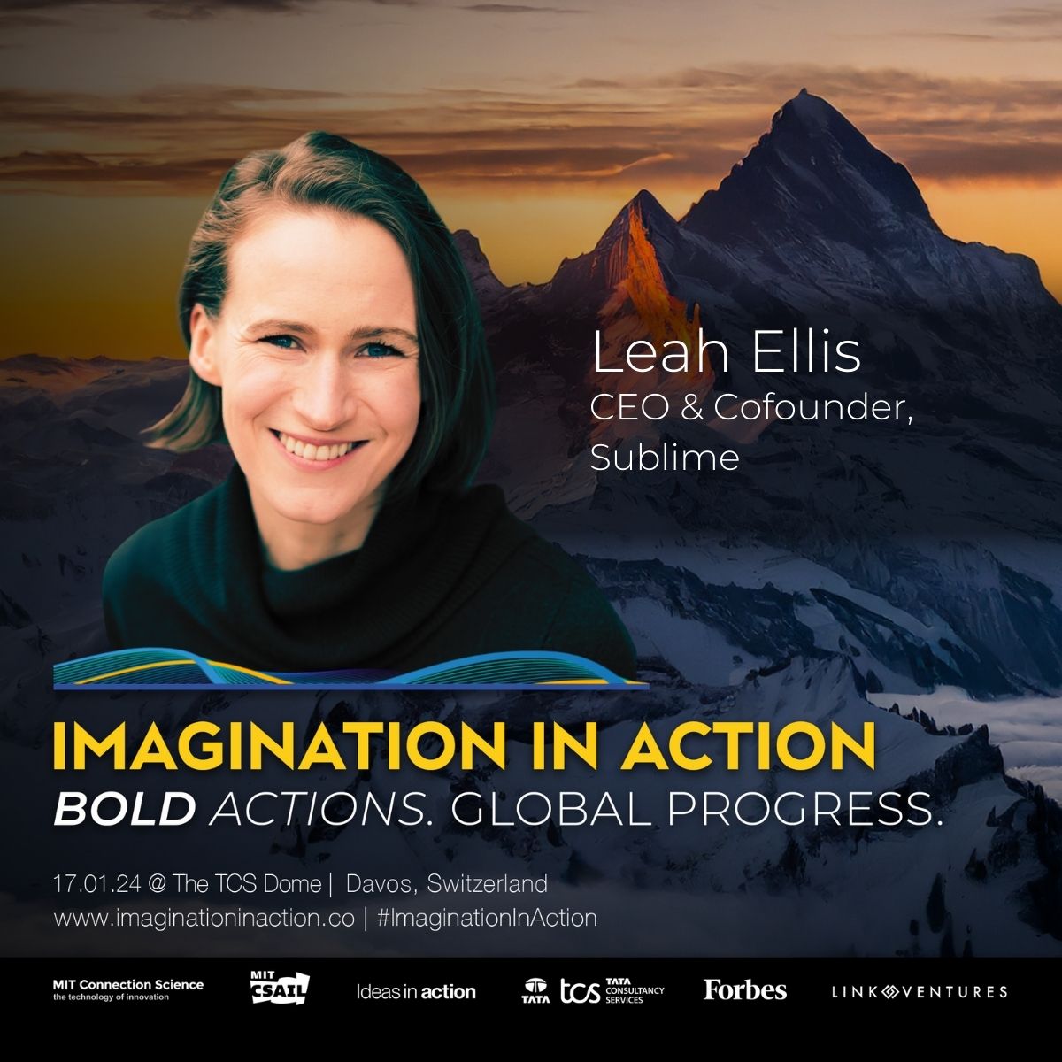 Will we see you at the #ImaginationInAction event in #Davos tomorrow? Our CEO Leah Ellis is taking the stage during the Climate Lightning Talks session, highlighting leading solutions for a sustainable tomorrow. 

imaginationinaction.co