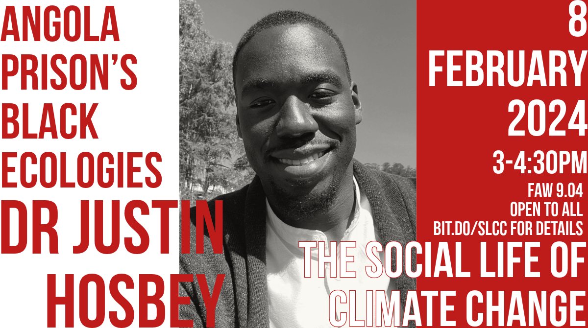 We couldn't be more excited about welcoming Justin Hosbey of @ced_berkeley to the LSE in just a few weeks. His talk will examine: “what happens to incarcerated people when carceral landscapes face the climate crisis?” More details at lse.ac.uk/geography-and-…