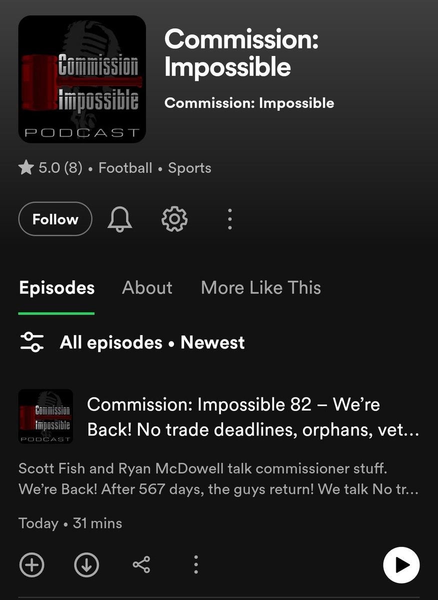 Commission: Impossible (THE Commish Pod) tweet media