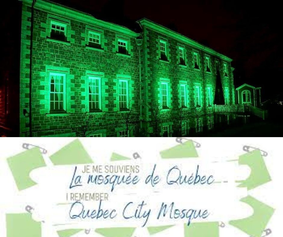 Lieutenant Governor of Newfoundland and Labrador (@ltgovnl) on Twitter photo GH will glow green tonight for National Day of Remembrance of the Quebec City Mosque Attack & Action against Islamophobia, in honour of victims, survivors & families affected by the tragic Jan 29, 2017 <a href="/CentreCciq/">Centre Culturel Islamique de Québec CCIQ</a> events. <a href="/nccm/">NCCM</a> <a href="/IRCanada/">IslamicRelief Canada</a> <a href="/MANAL_tweeting/">Muslim Association of Newfoundland and Labrador</a>
nccm.ca/greensquare/ GH will glow green tonight for National Day of Remembrance of the Quebec City Mosque Attack & Action against Islamophobia, in honour of victims, survivors & families affected by the tragic Jan 29, 2017 <a href="/CentreCciq/">Centre Culturel Islamique de Québec CCIQ</a> events. <a href="/nccm/">NCCM</a> <a href="/IRCanada/">IslamicRelief Canada</a> <a href="/MANAL_tweeting/">Muslim Association of Newfoundland and Labrador</a>
nccm.ca/greensquare/