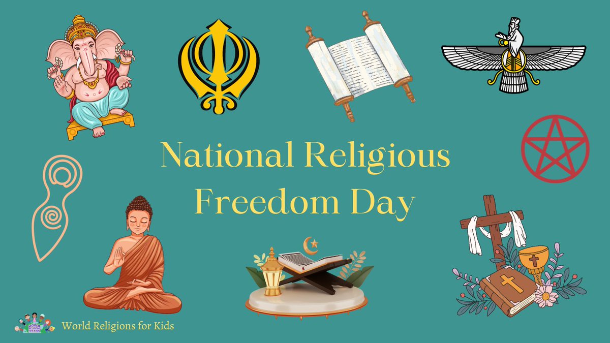 WorldRel4Kids's tweet photo. It's National Religious Freedom Day! Good time to reflect on how we can promote #religiousfreedom and to remember all the places where that's not happening. No religious tradition is immune to being bullied or to being the bully. #religiousliteracy #beyondtolerance #stophate https://t.co/swDADNUvU6