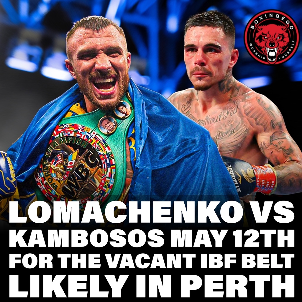 Boxingego's tweet photo. 🚨BREAKING🚨#EGOGraphics Vasyl Lomachenko, one of the top fighters in the boxing world, is all set to have a showdown with George Kambosos. This highly anticipated match is scheduled to take place likely in the beautiful city of Perth, Australia May 12th, 2024. #boxing https://t.co/Ij3W2Kpp7F