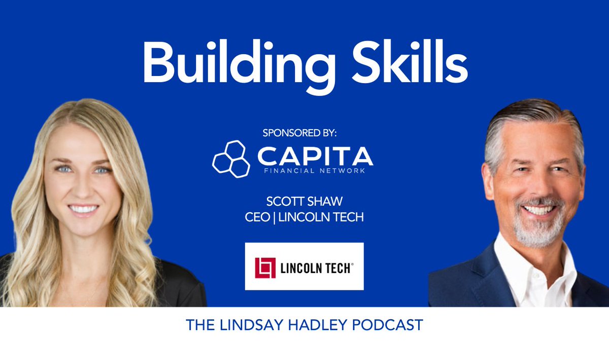 HadleyPodcast's tweet photo. In today’s episode, the CEO of @LincolnTech , Scott Shaw, joins me for an inspiring conversation on vocational education. Scott shares the importance of training for new skills, the demands of the industry and his passion for his mission. Listen now!
https://t.co/Cqi6NqK84K https://t.co/XBKZf4afny