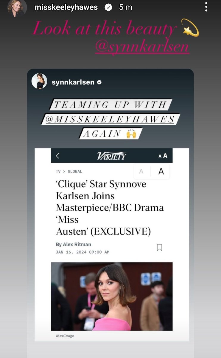 Synnove and Keeley's Instagram Stories. 😢

#synnovekarlsen #keeleyhawes #missausten #themidwichcuckoos