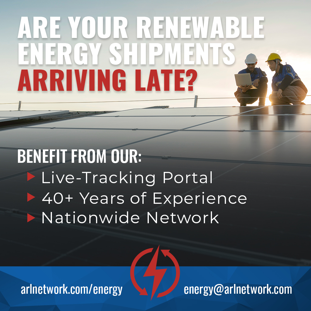 ArlLogistics's tweet photo. ⚡️🚚 ⚡️Renewable energy projects often have tight deadlines to meet government incentives or project milestones. Delays in shipping can lead to financial penalties or missed opportunities. Addressing a challenge like this requires the right transportation &amp; logistics partner. https://t.co/EC4gMWdusr