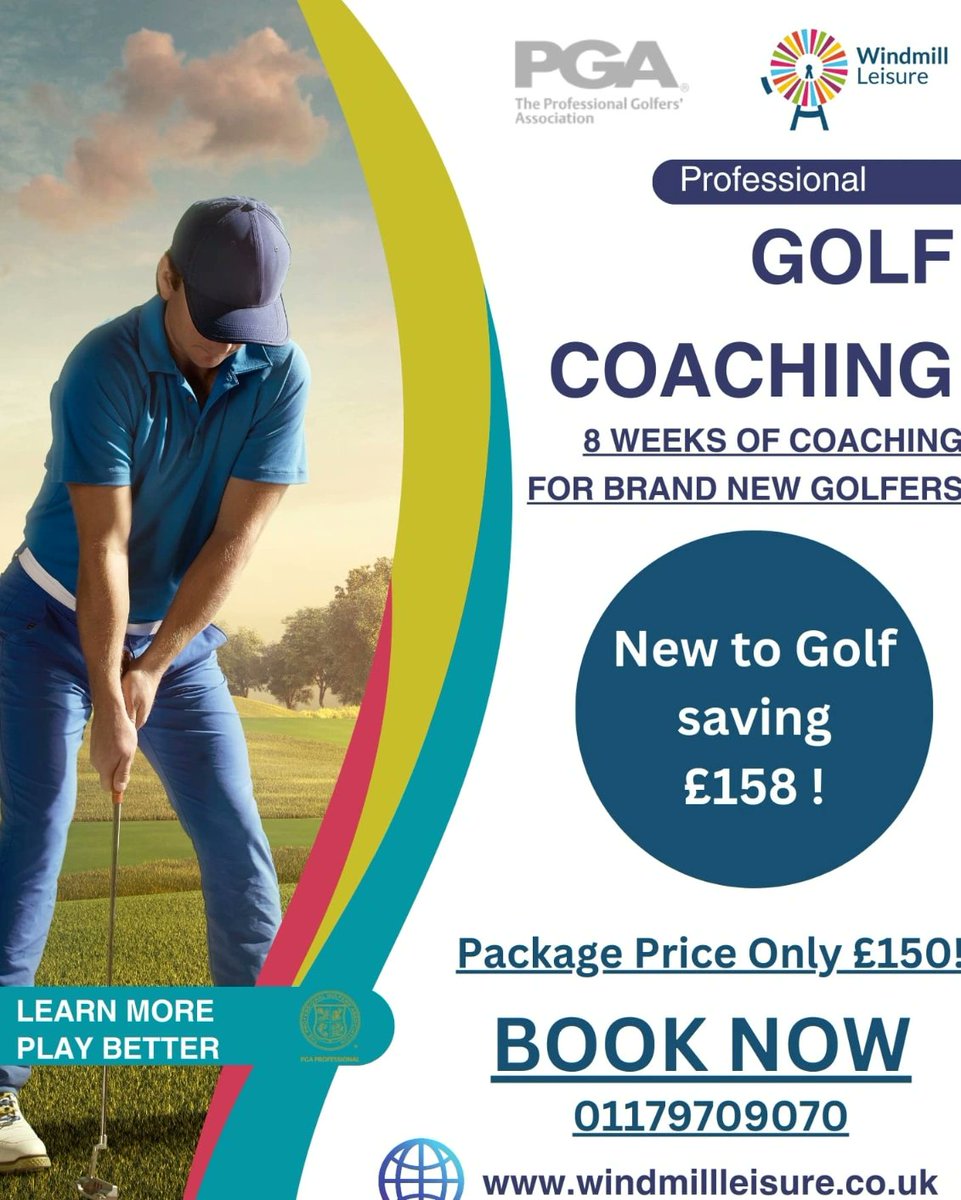WindmillProShop's tweet image. #LEARN #GOLF TODAY @windmillleisure &amp;amp; #SAVE £158 off 8 x 30 minute lessons to get you #golf ready for the  #spring 

20 products available so get booked in save while you can, offer closes 13th February 
#valentines 😜 #somethingtodo #bristol #bath 
#women #men #getintogolf