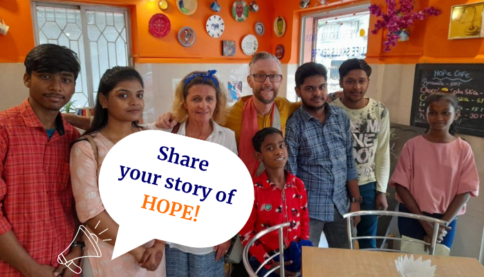 As we prepare to celebrate our 25th year, we want to hear from you! You are an important part of HOPE’s history and we want to hear how you first got involved with us. Email lalayn@thehopefoundation.org.uk