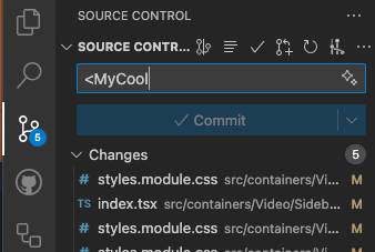 receter's tweet photo. How many times have you searched for something and wondered why there are no results before you realize you're typing a commit message in VS Code? #VSCode  #webdeveloper  #programmerhumor #coding https://t.co/NLGJqg1San