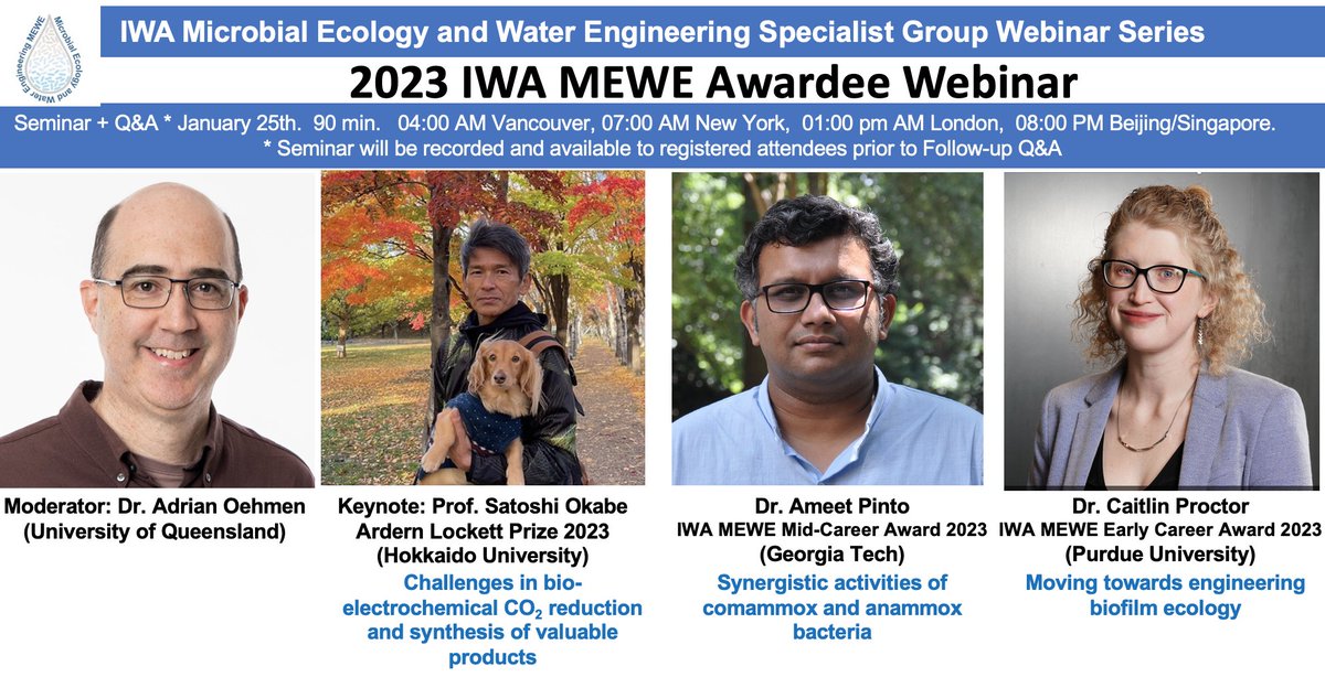 The next @mewe_iwa webinar is scheduled for January 25 featuring the MEWE 2023 Awardees!! Please circulate this information and register!! Here is the link! eventbrite.com/e/microbial-ec…