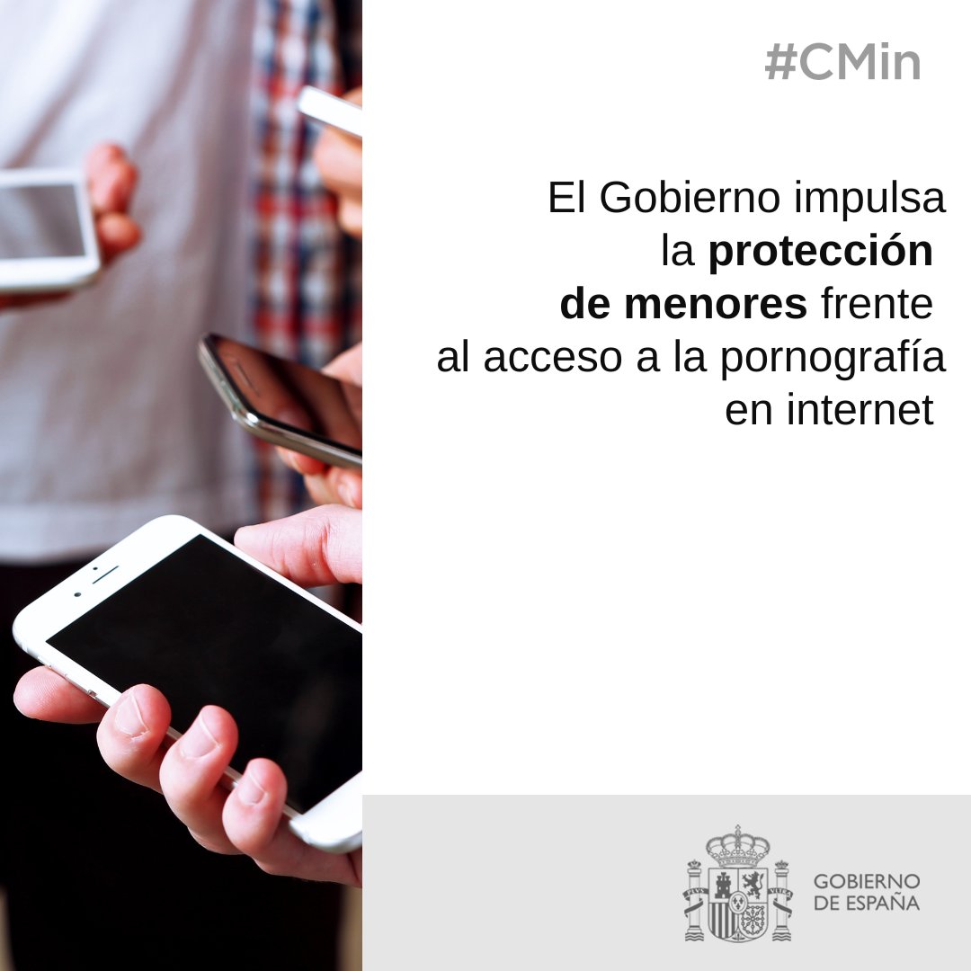 El Gobierno impulsa un acuerdo de país para la protección de los menores frente al acceso a pornografía en internet.

Con 3 ejes de actuación👇
✅Una estrategia interministerial
✅Un proyecto de ley
✅Creación de sistemas de verificación de edad para webs de contenido adulto