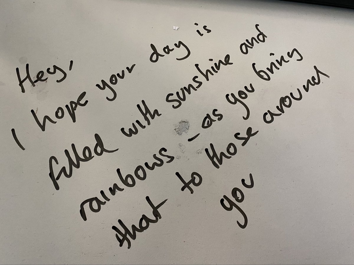 MagwinSpud's tweet photo. I run a club in my friends classroom once a week. Usually I write notes on his desk when I leave such as “you’re a butt” etc. today I turned up to this note already written on the desk 🥹 https://t.co/O1QXISOwMO