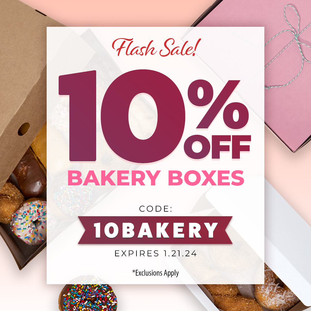 papermart's tweet image. Sweet deals for your #SweetTreats! 🍰 Enjoy a delightful 10% off Bakery Boxes with our Flash Sale! Perfect for your Valentine's Day goodies 💖 Use code: 10BAKERY at checkout to snag these savings. Expires 1/21/24. bit.ly/PM-10BAKERY #BakeryBoxes #HappyVDay