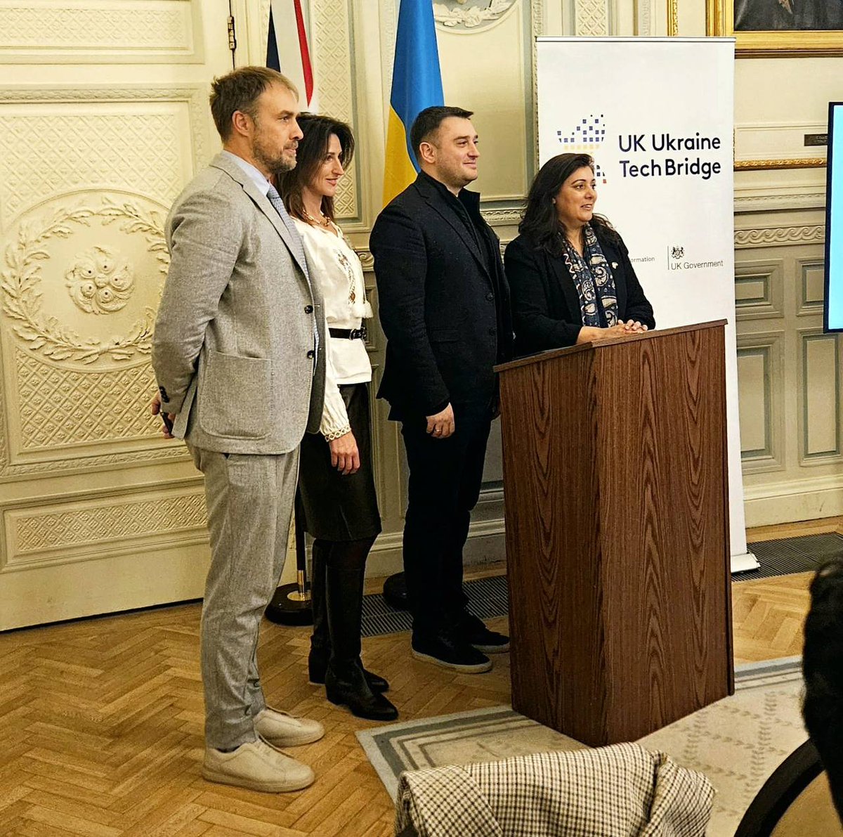 sigmaswgroup's tweet photo. This Monday, Valery Krasovsky, CEO & Co-founder of Sigma Software Group, participated at the UK-Ukraine Tech Bridge board meeting in London. Together with Nusrat Ghani, Minister of Industry and Economic Security of the UK, and Alex Bornyakov, Deputy Minister of Digital Transformation of Ukraine, and CXOs of Amazon Web Services (AWS) UK, Oracle, and Deloitte UK, they discussed how Tech Bridge will accelerate cooperation between our Countries. 

The aim is to receive mutual benefits from skills, innovations, trade, and investments. Practically we are speaking about brining together Ukrainian and UK talents, businesses to have more collaboration on creating innovative products and digitalising economies. With a focus on these four key pillars, Tech Bridge aligns perfectly with our commitment to fostering innovation through collaboration.
 
Later in the evening, Valery Krasovsky and Alexandra Govorukha, Head of Global Affairs at Sigma Software Group, represented our business at the Tech Bridge gathering, where they met prominent tech ecosystem players to find new synergies for innovation growth.

@KrasovskyValery @Nus_Ghani @abornyakov @Alexa_Govorukha

#UKUkraine #TechBridge #UKUA #Partnership