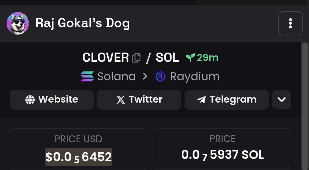 dexscreener.com/solana/F31uNvd…

#Dexscreener is Now updated! Time to moon.🚀🌑
#CLOVER
