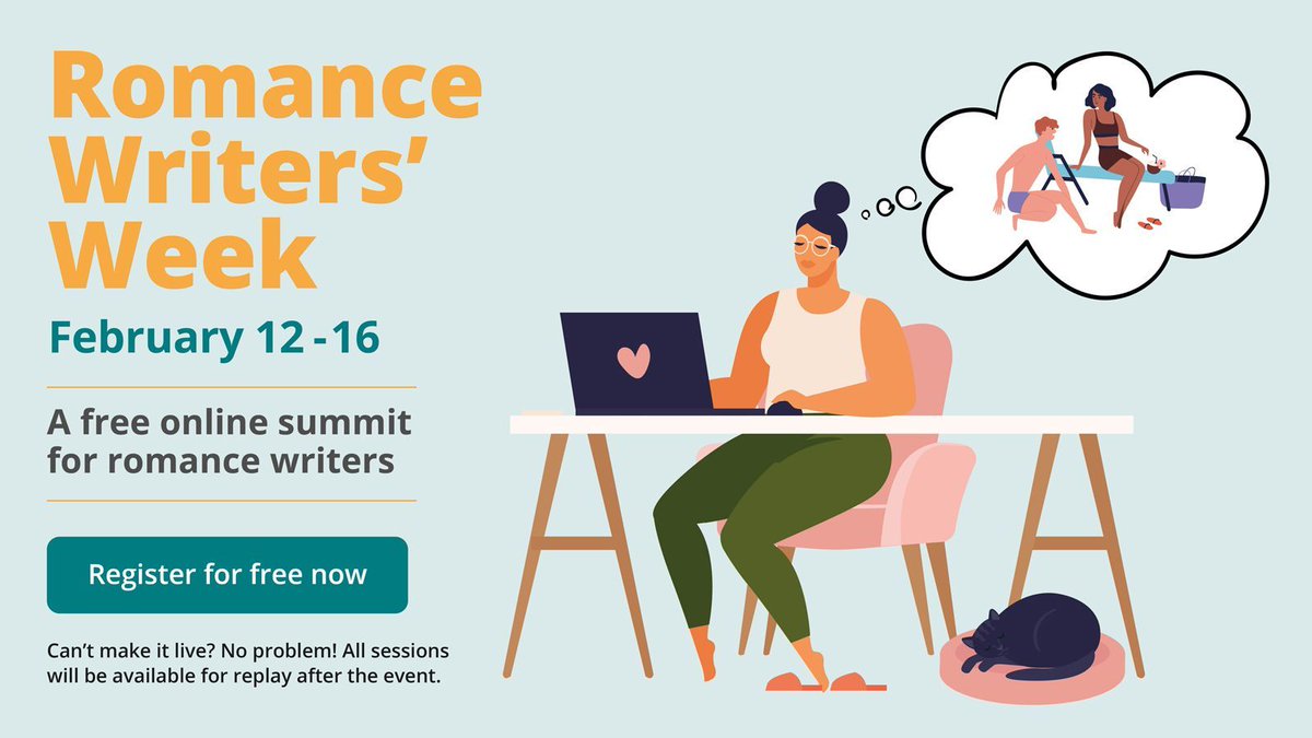 💘 Romance Writers' Week returns February 12-16, 2024. Learn from industry experts and bestselling and acclaimed authors like Sacha Black, @suzannepark @SueMoorcroft Register for free: bit.ly/48AQOct #WritingCommunity #amwriting #Writer