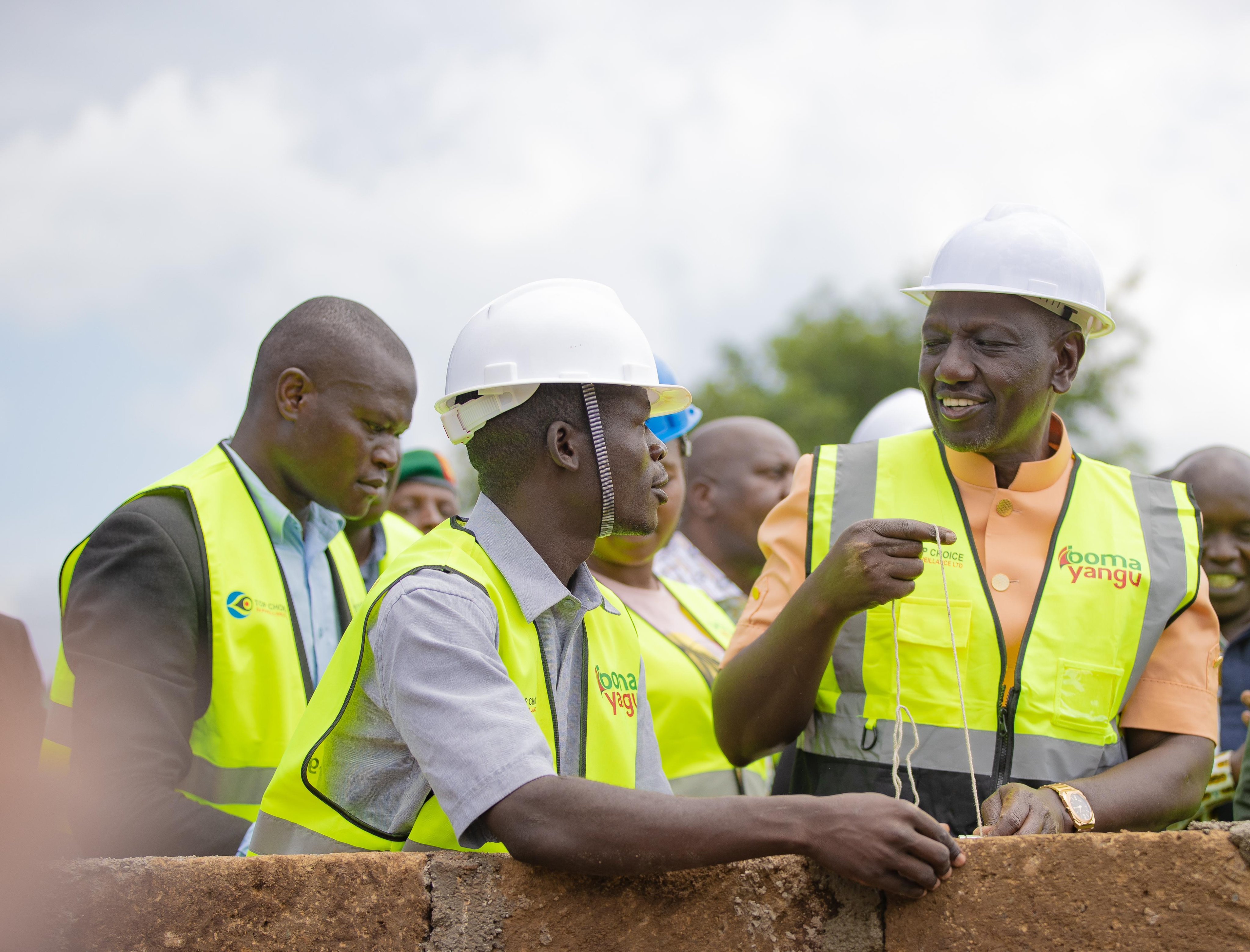 President Ruto Emgwen Affordable Housing Project on January 16, 2024. Photo/State House Kenya.